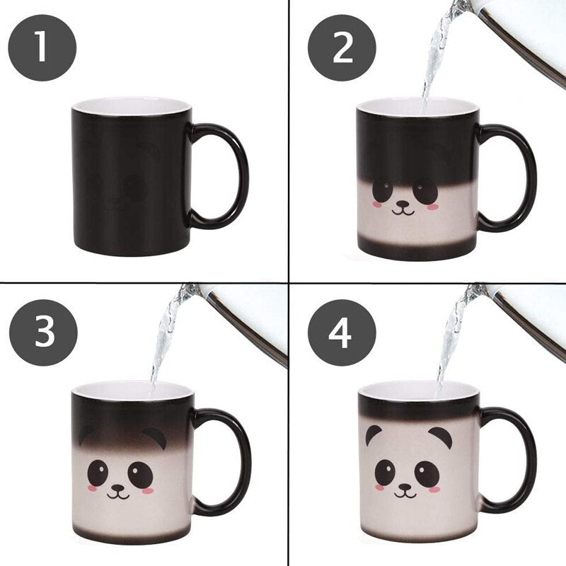 Värmeskiftande Kaffekopp Panda