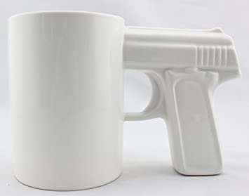 Pistolmugg Vit Keramik