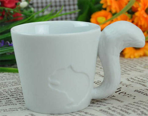 Ekorre Kaffemugg Vit