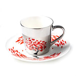 Kaffekopp Med Körsbärsträd