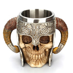 Dödskalle Viking Ölglas