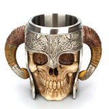 Dödskalle Viking Ölglas